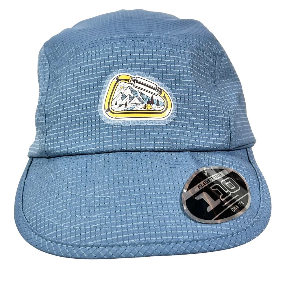 Flexfit 110 Yupoong Blue 5-Panel Camper Hat Cap Outdoor Hiking Camping New